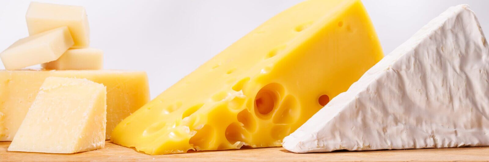 Selection of delicious cheeses