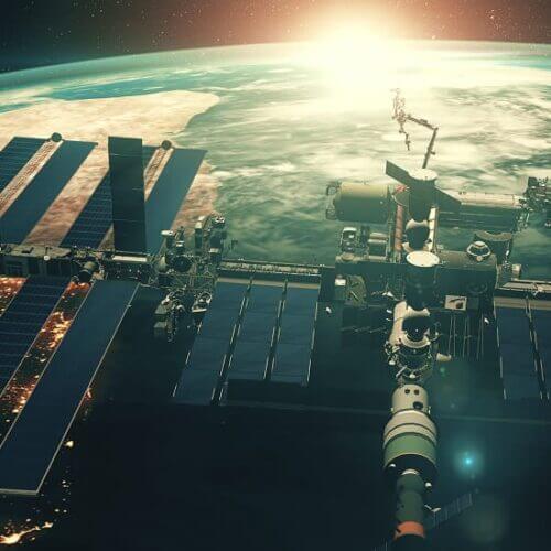 A satellite over Earth