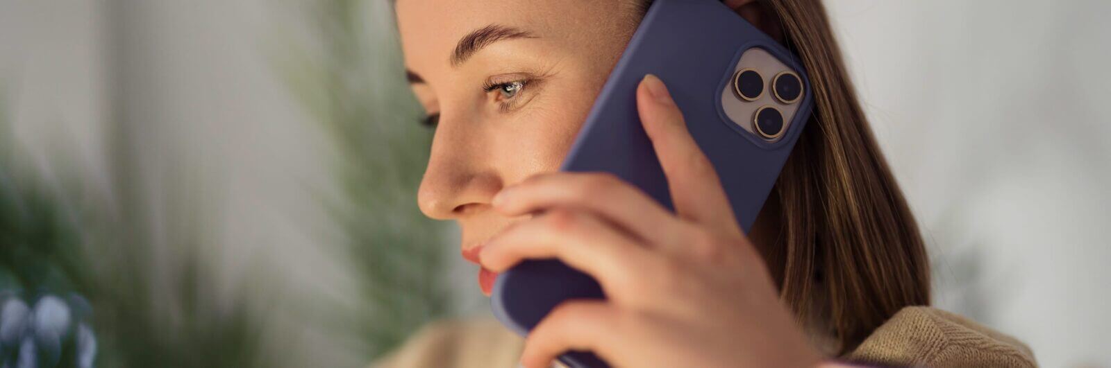 A woman talking on a mobile phone